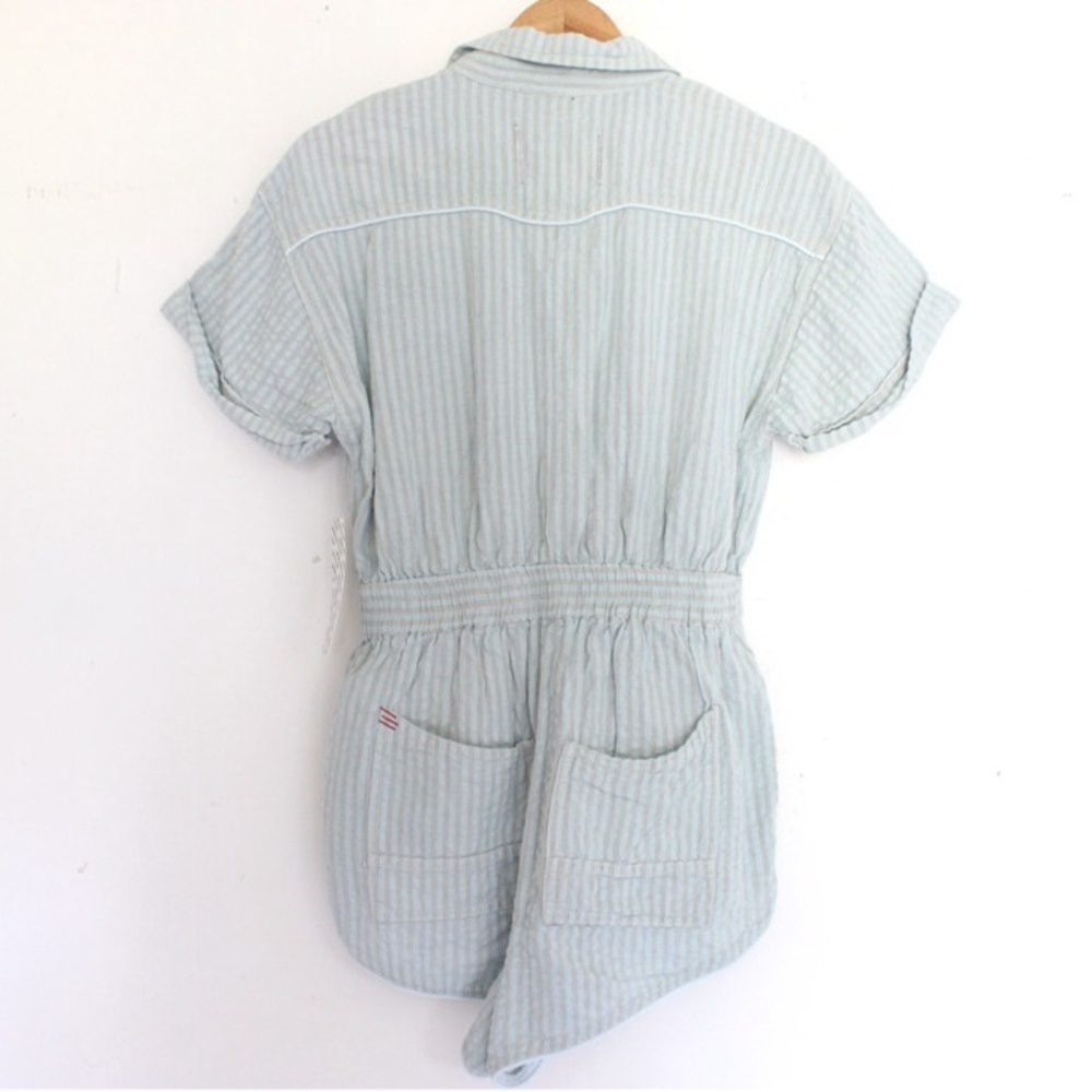 BDG Devon Linen Blend Tie-Waist Romper - Picture 2 of 6